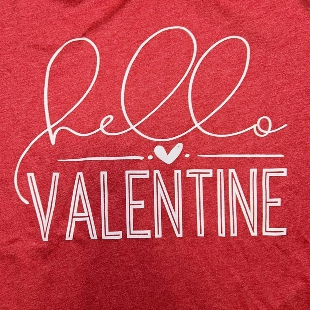 HELLO Valentine tee Size Medium
